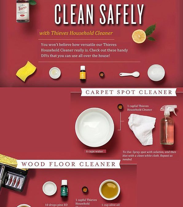 Clean Safely with Thieves & Essential Oils