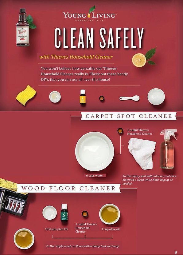 Clean Safely with Thieves & Essential Oils