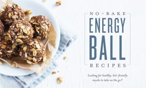 No Bake Energy Ball Recipe on a white plate